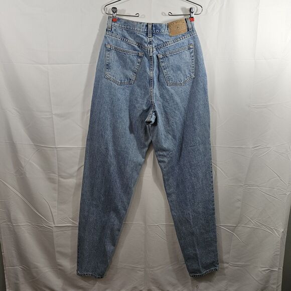 Y2K Gap Mom Jeans Blue Denim High Rise Reverse Fit Womens 12 Long 28x34 - Picture 5 of 8